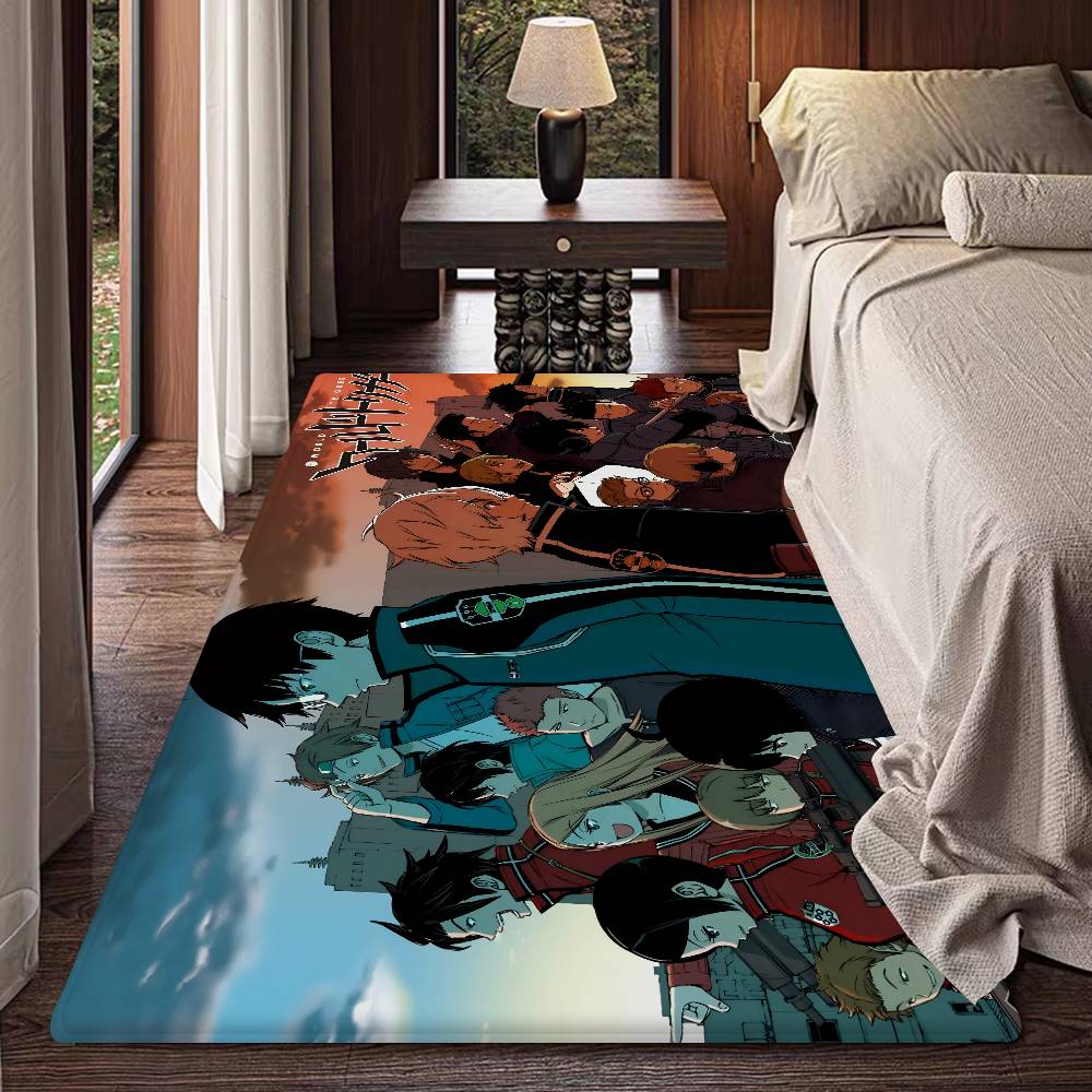 World T-Trigger Cartoon Floor Mat Non-Slip Laundry Room Mat Laundry Decor Balcony Child Living Room Household Carpets
