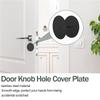 A84E-4 Set Door Hole Cover Plate,2-5/8 Inch Diameter Round Deadbolt Cover Plate,Door Knob Hole Cover Plate Black