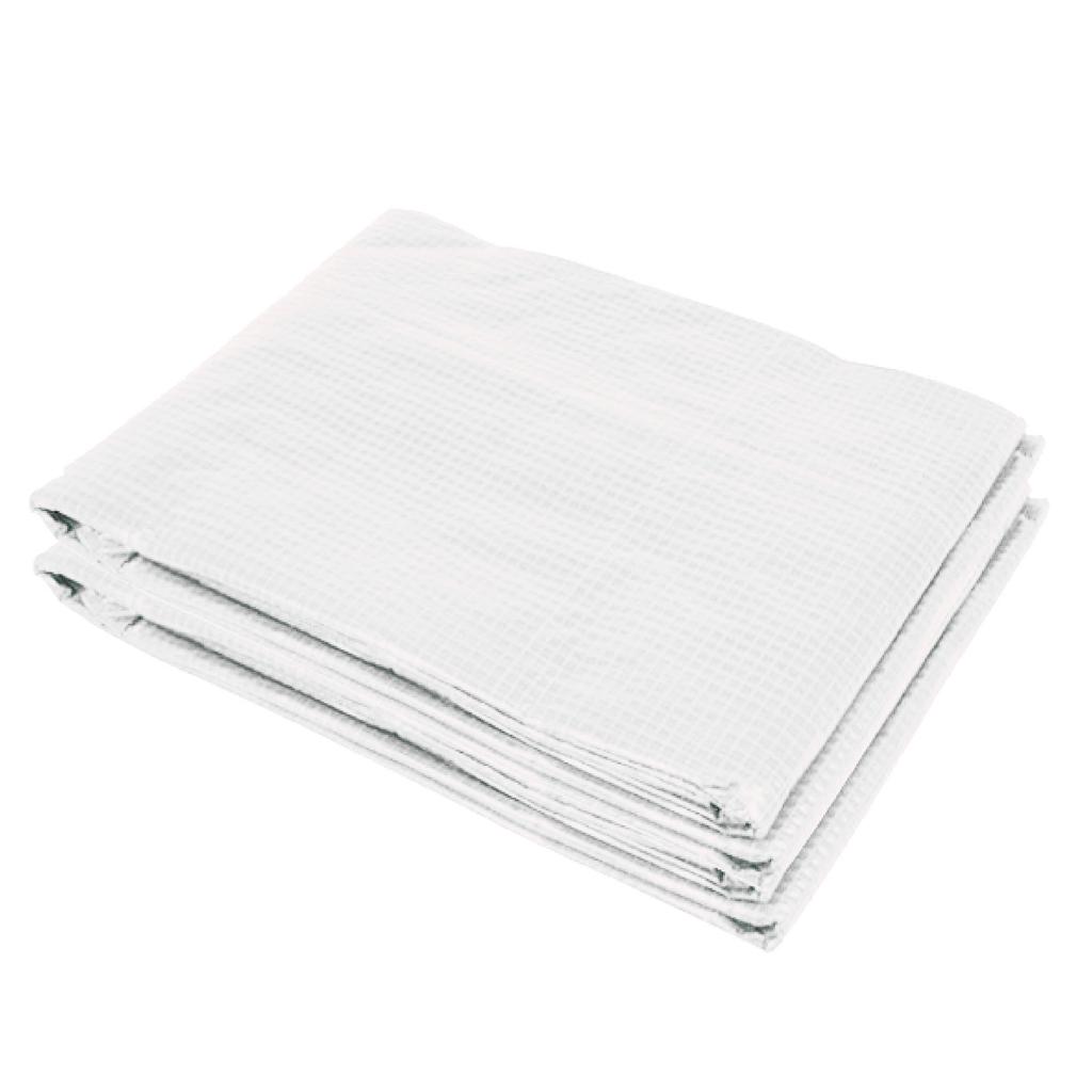 Greenhouse Replacement Cover ONLY Winter Garden Plant PE Cover with Roll-up Windows Door, 6 x 3 x 2m White