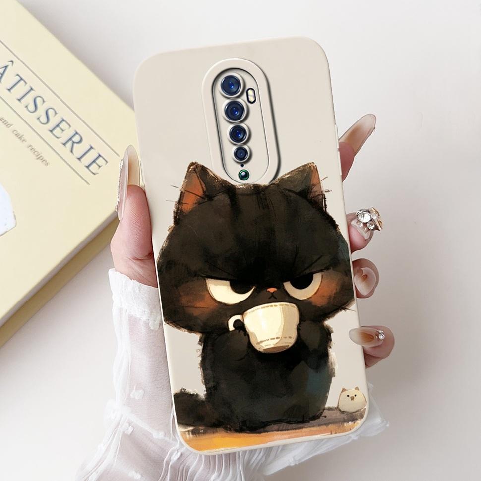 For Oppo Reno 2 2F Case Cute Rabbit Painted Cover Soft Silicone TPU Phone Cases For Oppo Reno2 F Reno 2F Back Cover Funda