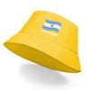 Argentina Flag Print Bucket Hat Solid Color Unisex Sun Hat Lightweight Hat For Man Cuff Bucket Hats Ideal Choice For Golf Summer