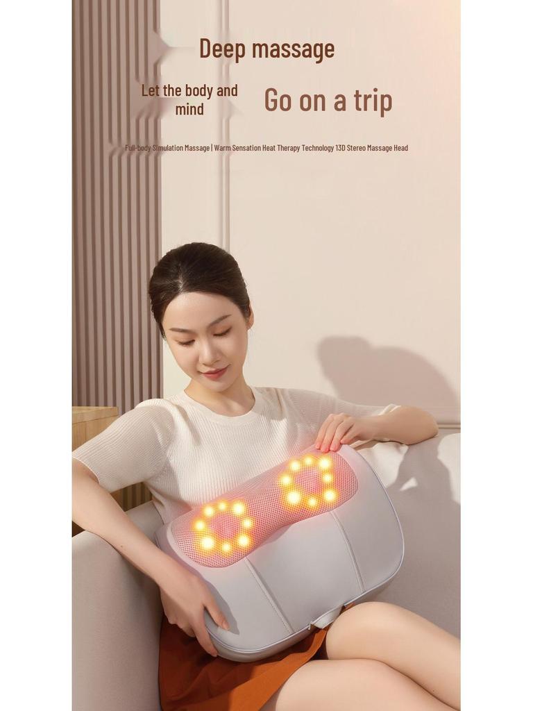 Oakes Multifunctional Electric Massage Pillow for Neck, Shoulders, Waist, and Back