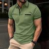 Men Summer Short Sleeve Fashion Loose Pure Color Polo Shirt Men High Elasticity Sport Comfortable Golf Polo Shirt Tops