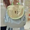 Trendy Dopamine Color Drawstring Backpack Korean Style Fruit Shoulder Bag Large Capacity School Bag Hiking