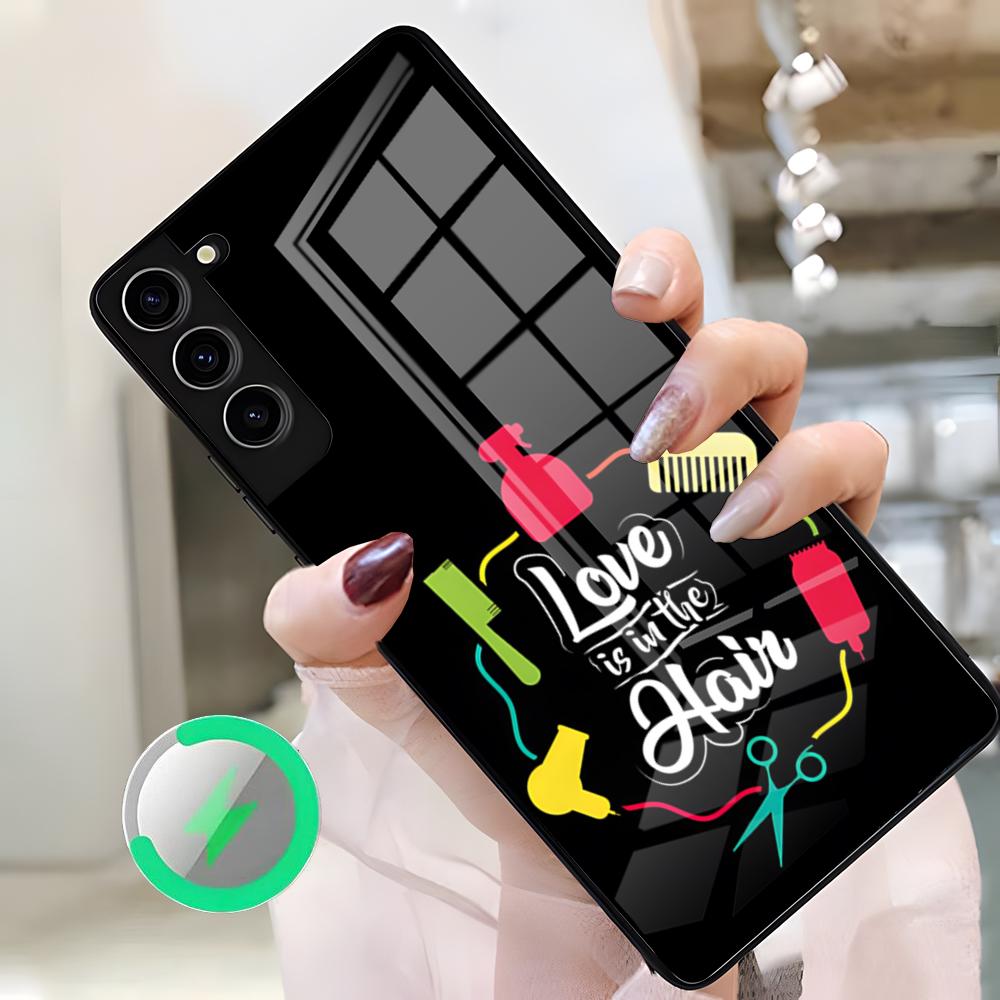 

Hair Stylist Hairdresser Phone Case For Samsung S26 Ultra S25 Edge S23 S22 S21 S20 Ultra Plus S24 Fe A25 Magnetic Glass Cover Samsung S22 Plus