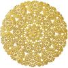 Juvale 60 Pack 10 Inch Gold Paper Doilies for Dining Table, Round Decorative Medallion Lace Placemats for Wedding