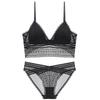Sexy Spitzen-Bügelloses BH-Set mit tiefem Rücken, dünnen Baumwoll-Push-Up-Polstern und Schmetterlingsknoten-Design