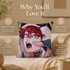 Manga G-GokurakugaiS Cushion Cover Double-Sided Printed Pillow Cover Hypoallergenic Dust-Mite Proof
