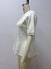 European French Style Pearl Embellished Knit Top - Short-Sleeved, Soft, Waist-Cinching, Ruffled, Plush Women's Top