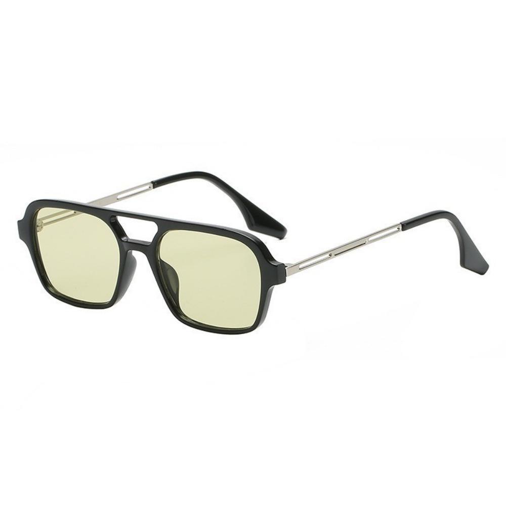 European American Trendy Vintage Double Beam Men Women Sunglasses Ocean Piece Unique Large Frame