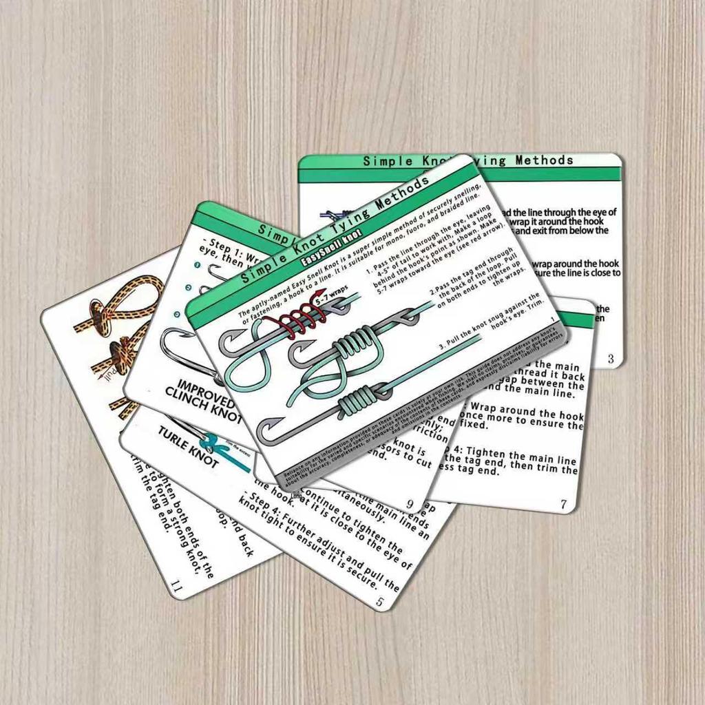 12-Sided Fishing Knot Card with Mini Carabiner