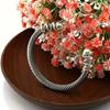 Bracciale Aperto in Acciaio Inossidabile a Doppia Torsione, Bracciale Universale da Uomo e Donna con Guscio Composito e Perla Sintetica