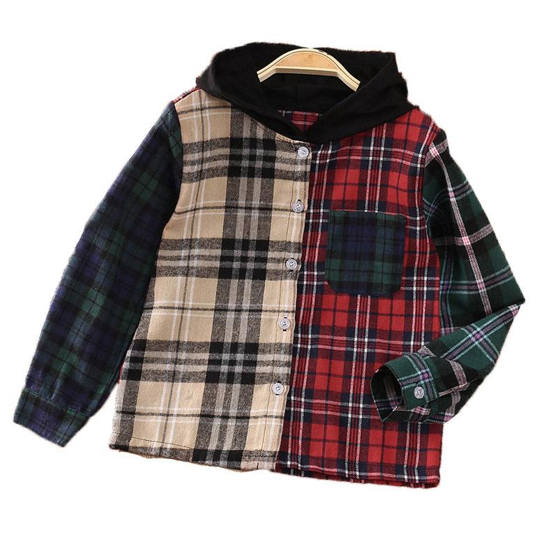 

2024 Весенняя новая детская куртка-рубашка, детский топ унисекс с длинными рукавами 7–12 лет 160