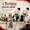 Plush Doll Soft Stuffed Toy Creepy Clown Design with Embroidered Details and Decorative Hat for Collectors and Home Display