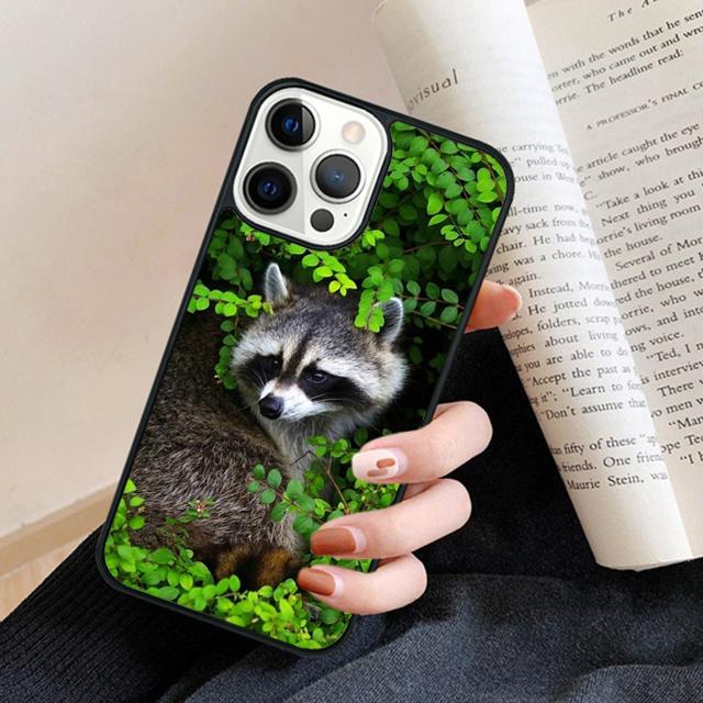 Kawaii Baby Raccoons Racoons Phone Case Back Cover for iPhone 17 Air 16 15 14 13 11 12 Pro Max Plus Fundas Coque
