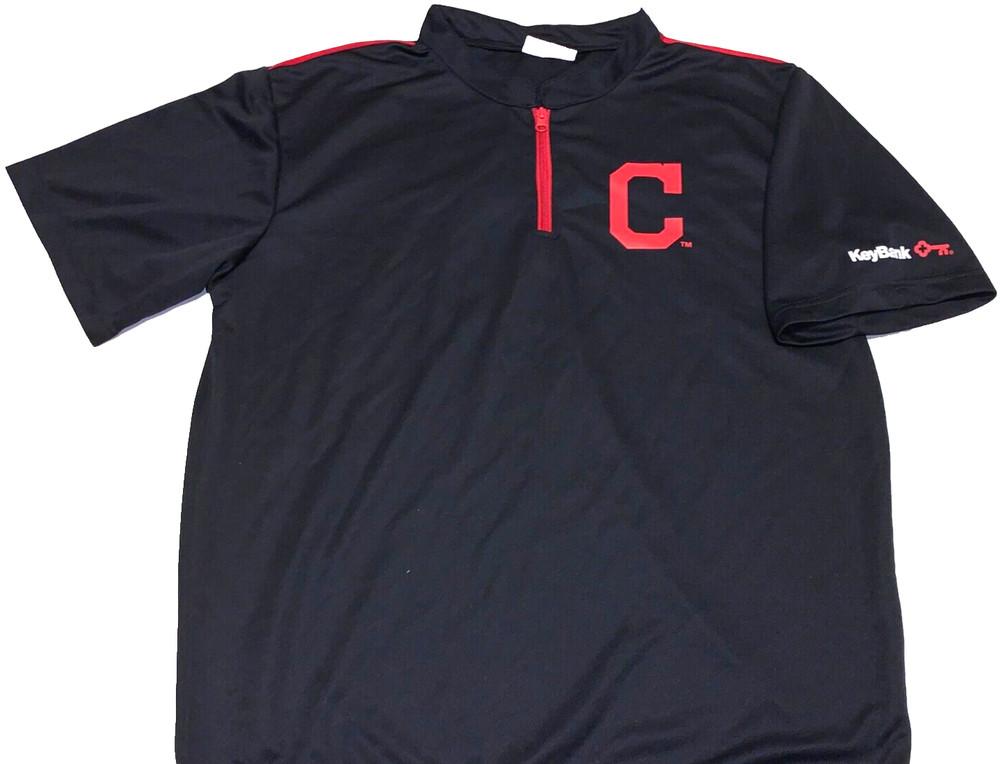 Редкий! Винтажная рубашка-пуловер на молнии с логотипом Cleveland Indians C Новая! Унисекс футболка XL S
