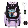 2026 New Katseye Kpop Print Backpack Teen Students Casual Daypack Lightweight Large-Capacity Travel Bookbag