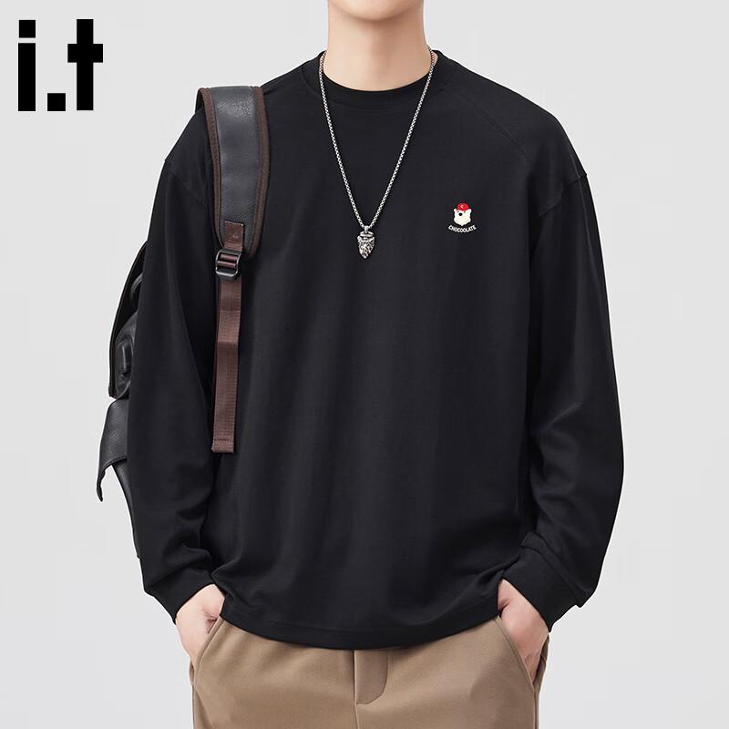 :CHOCOOLATEit Men s Round Neck Loose Casual Sweatshirt M