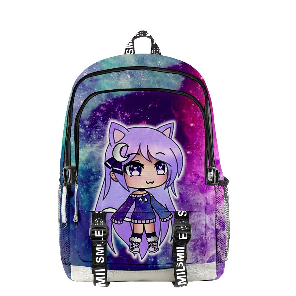 Sac à dos scolaire étudiant cool nouveauté de luxe Gacha Life impression 3D unisexe Oxford imperméable pour cahiers sacs à dos de voyage multifonctions