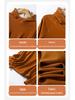 Women's Warm Ginger Velvet Hoodie: Versatile Spring/Autumn Solid Color Top