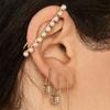 Trendy Alloy Pearl Clip Earrings Modern And Simple Earrings Women For