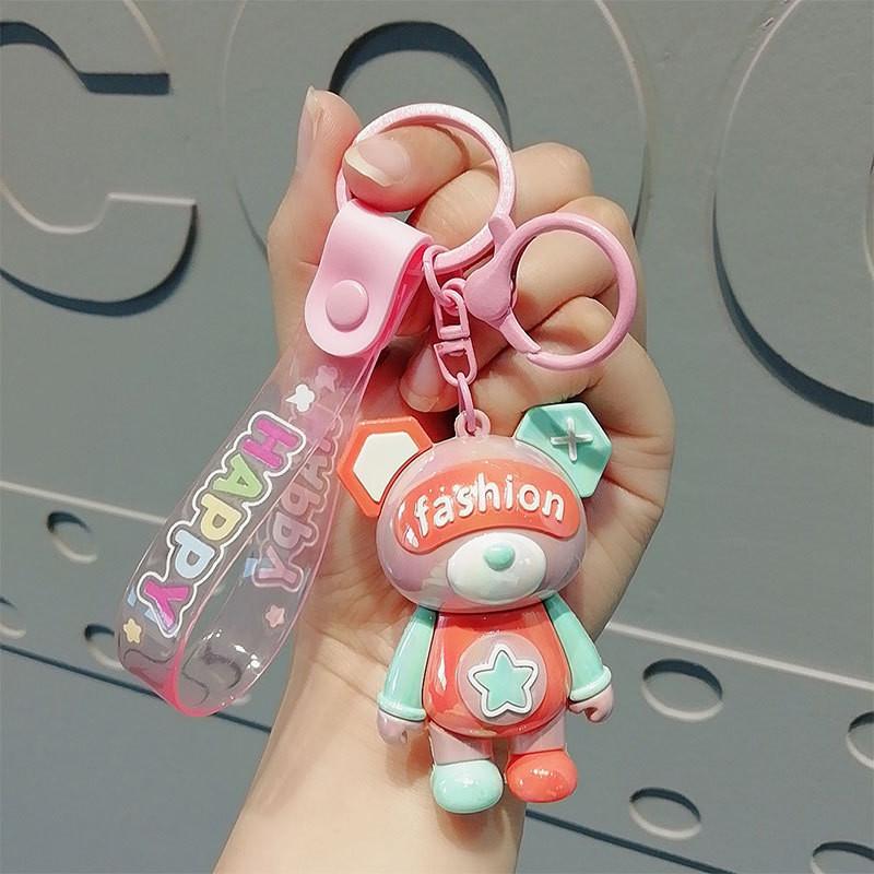 Adorable Electroplated Pvc Cartoon Eyed Dog Keychain Perfect For Gifts