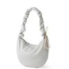 New high-end soft waxy texture pleated dumpling bag casual messenger bag women's large capacity shoulder armpit bag