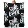 Retro Bmx Apparel Classic Vintage Bmx Jump Throw Blanket Soft Sherpa Fleece Warm Blanket for Winter