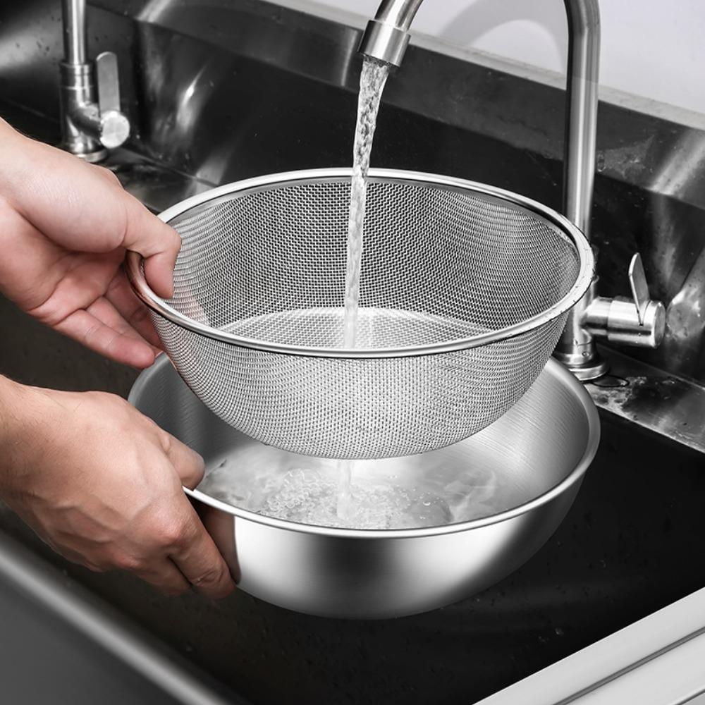 3 szt. Zestaw misek ze stali nierdzewnej ze skalą do gotowania, pieczenia, przechowywania żywności, miski do mieszania o dużej pojemności, niezbędne w domowej kuchni