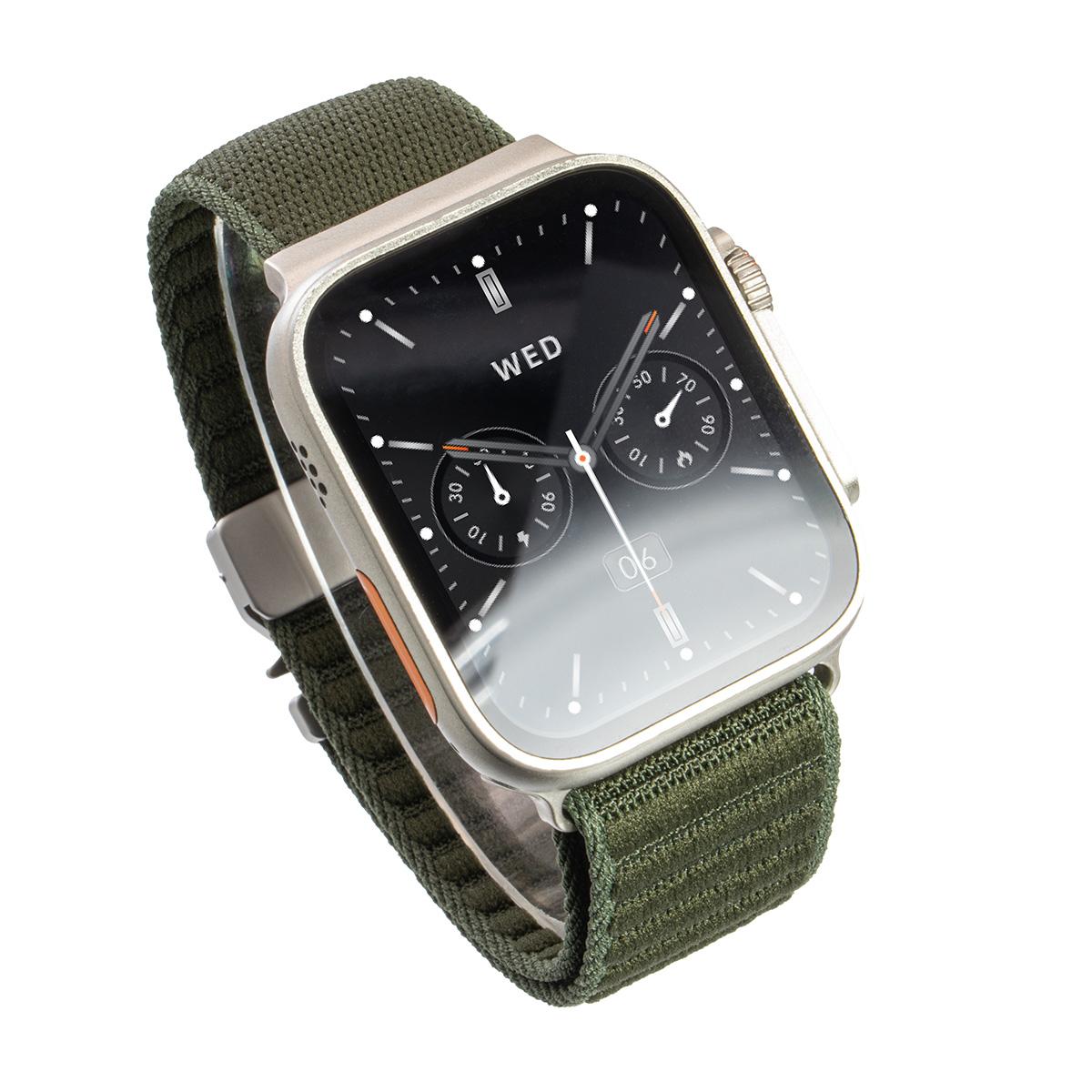 

Ремешок Alpine Loop для Apple Watch 49мм 46мм 45мм 44мм 42мм 41мм 40мм Нейлоновый спортивный ремешок Iwatch Series SE 10 9 8 7 6 5 Ultra 2 38mm 40mm 41mm зелёный