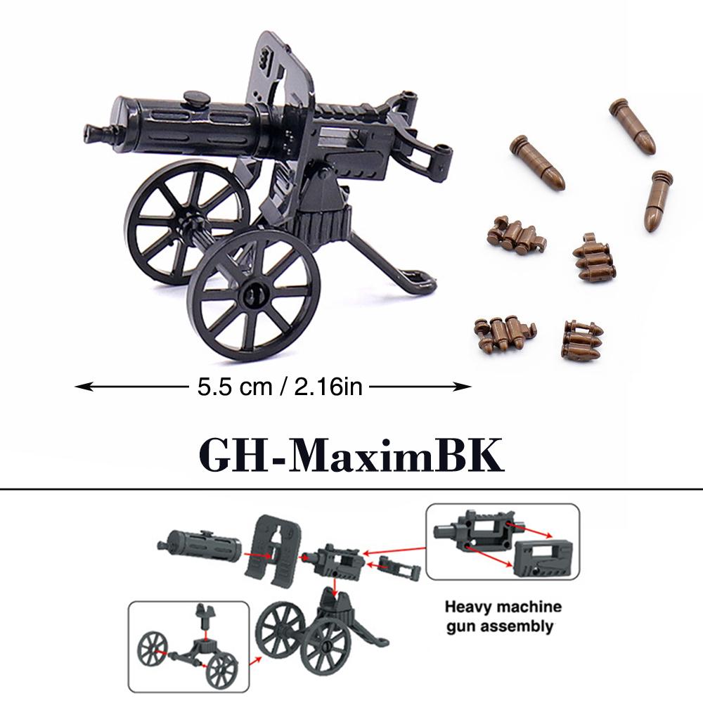 WW2 88mm Flak Gun Cannon Rocket Artillery Military Army War Weapons Soldier MOC Playmobil Scale Model Building Block Children Kid Toy