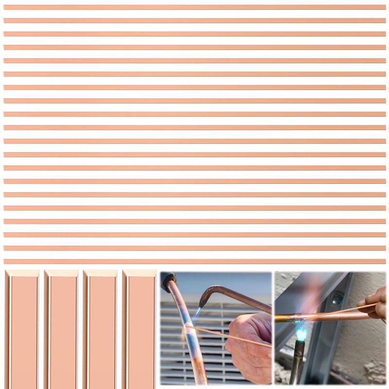 20/50Pcs Copper Brazing Rods Repair Welding Tools Flat Welding Stick BCuP-5 Brazing Rod HVAC Refrigerator Copper Welding Repair