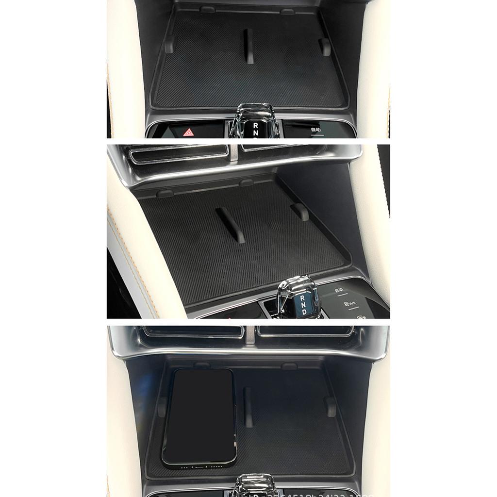 Auto-Modifikationszubehör für Song Plus EV Edition Kabelloses Lade-Schutzpolster Untere Aufbewahrungsbox Anti-Rutsch-Matte