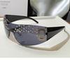 Y2K Rhinestone-Encrusted Large-Frame Sunglasses for Women