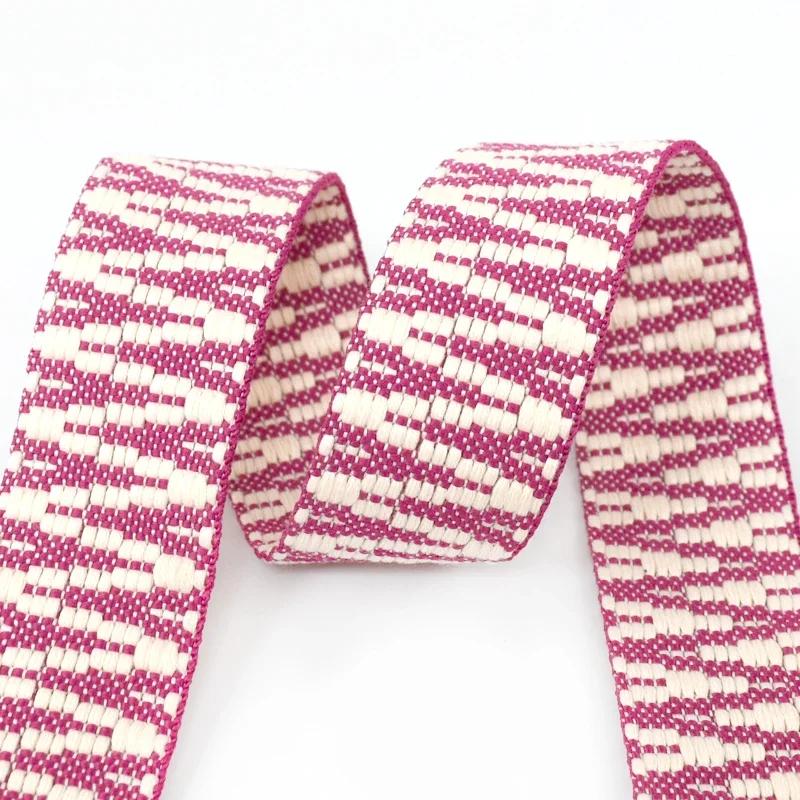 1/2/3/4/5Yards 38mm Jacquard Webbing Tape Ribbon Shoulder Canvas Belt Bag Strap Luggage Bias Band Garment Sewing Accessories