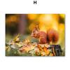 Autumn River Forest Pumpkin Coffee Squirrel Landscape Posters And Prints Wall Art Canvas Painting Pictures For Living Room Decor