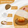 Wooden Cake Stand Round Wood Cake Plate with Acrylic Lids Decorative Cake Holder Multi-functional Dessert  Platter for Birthdays