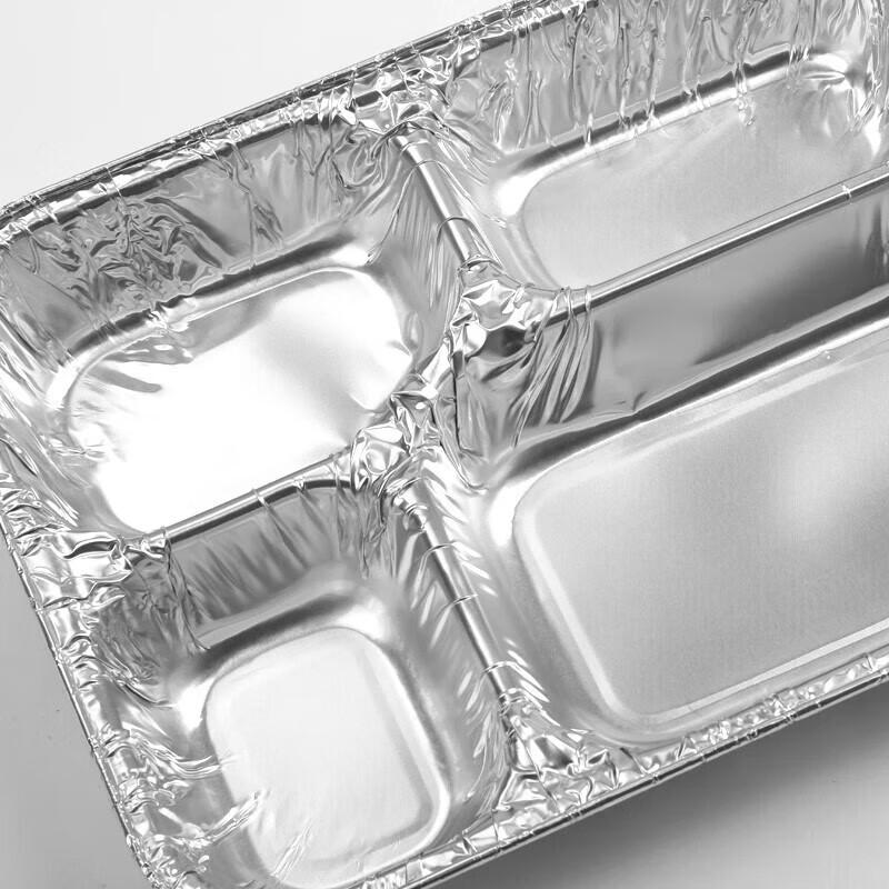 Nichuang Disposable 4-Compartment Aluminum Foil Meal Prep Container Set