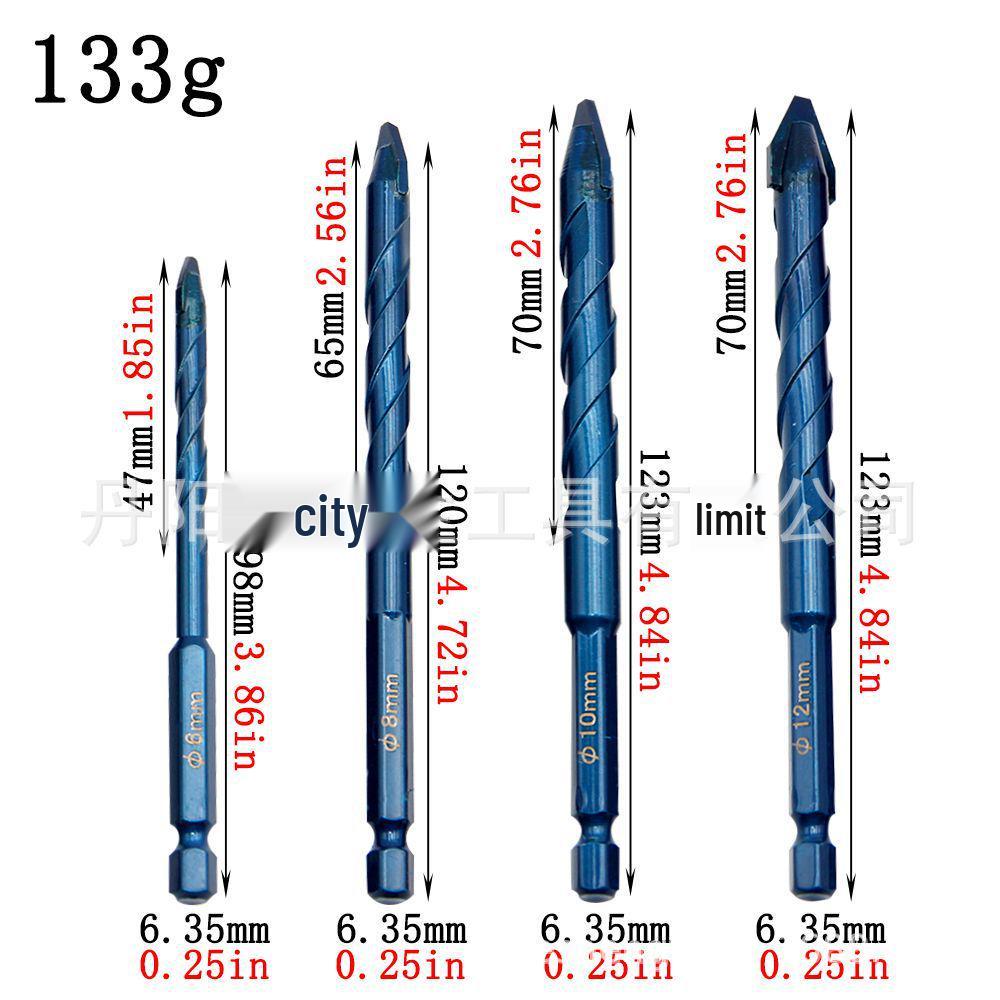 Hex Shank Multifunctional Dry Drill Bit for Ceramic, Stone & Porcelain