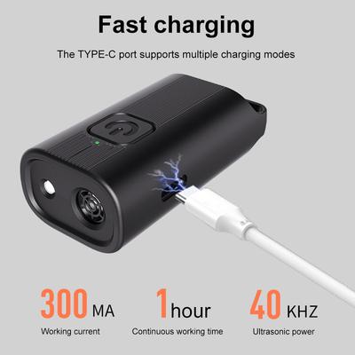 Ultrasonic Dog Bark Deterrent Device Long Range Rechargeable Dog Trainer Device with LED Flashlight for Small/Medium/Large Dogs