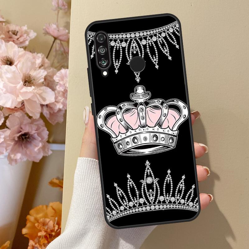 Queen King Crown For Huawei Nova 11 Pro 9 10 SE Y70 Y60 Y90 Y61 Y91 Y73 Y72 12s 12i 11i 8i P30 P40 Lite Case