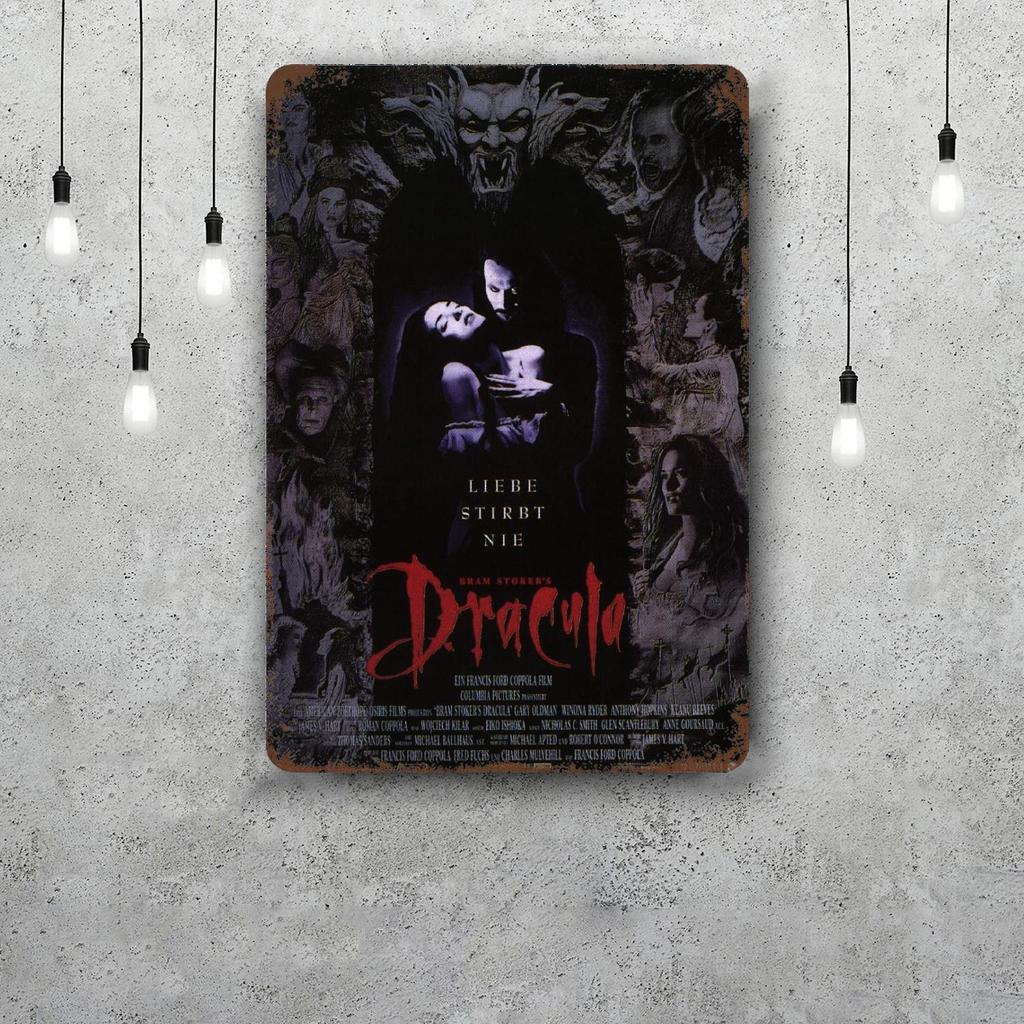 bram stokers dracula Vintage Metal Tin Signs Posters Decor Retro Metal Plaque Wall Art Decor for Garage Bar