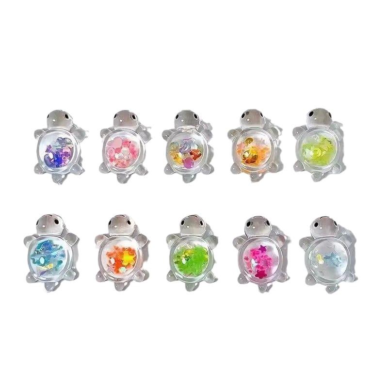 DIY Svítící želva flitrové lepidlo doplňky: Roztomilé stolní a automobilové ozdoby pro děti