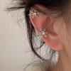 1Pc Zircon Snowflake Ear Clips Women's Light Luxury Niche Design Personalized Earrings Daily Versatile Earrings