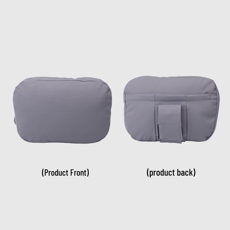 Car Headrest Neck Support Pillow, Artificial Leather Backrest Cushion, Car Accessory