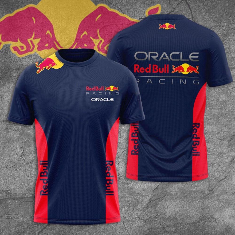 Red Bull Men's T-shirt Men's Racing T-shirt 3D Printed Fashion Short Sleeve Fashion Men's T-shirt Red Bull Men's Clothing