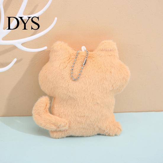Cute Plush Cat Toy Cartoon Pendant, Stuffed Kitten Bag Backpacks Charm, Animal Pendant Keychain Car Rearview Mirror Decorative Accessory Compact