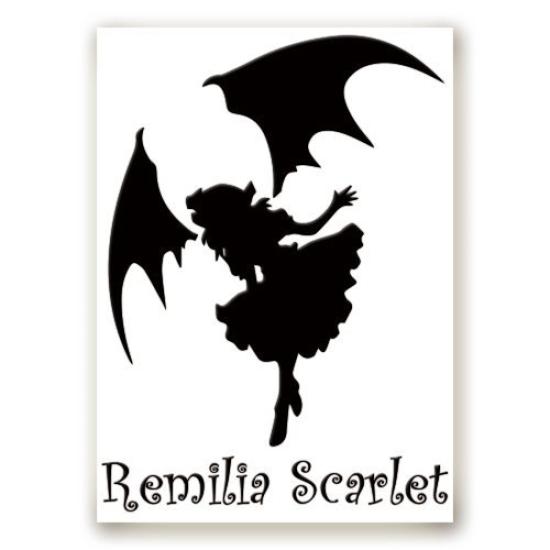 

НОВАЯ Наклейка с вырезом Черная 016B «Ремилия Скарлет»