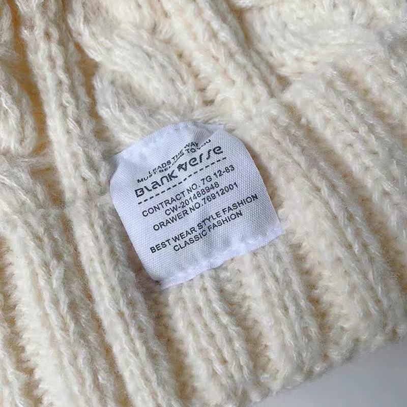 New Women'S Winter Hat 2024 Beanie Hats For Women Knit Cap Fashion Warm Wool Couple Cap Bonnet Woman Winter Twist Female Bonnet