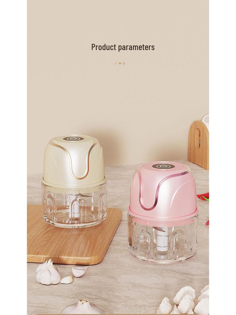 Compact Wireless Electric Garlic and Meat Grinder - Baby Food Maker & Multifunctional Food Processor